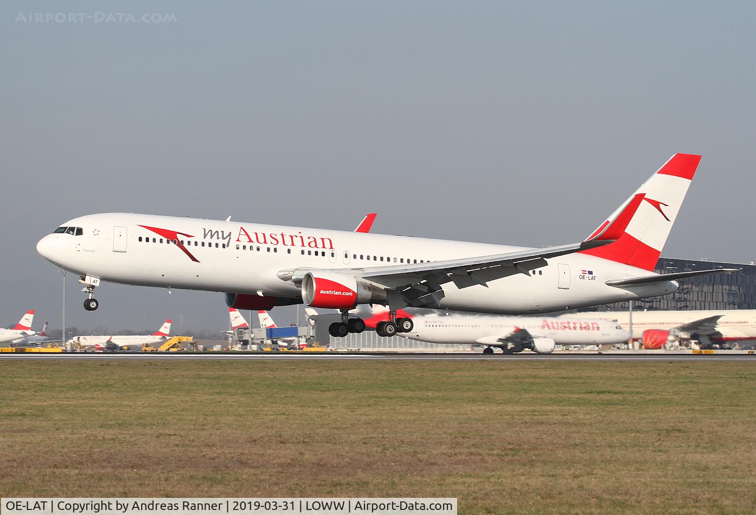 OE-LAT, 1991 Boeing 767-31A C/N 25273, Austrian Airlines Boeing 767