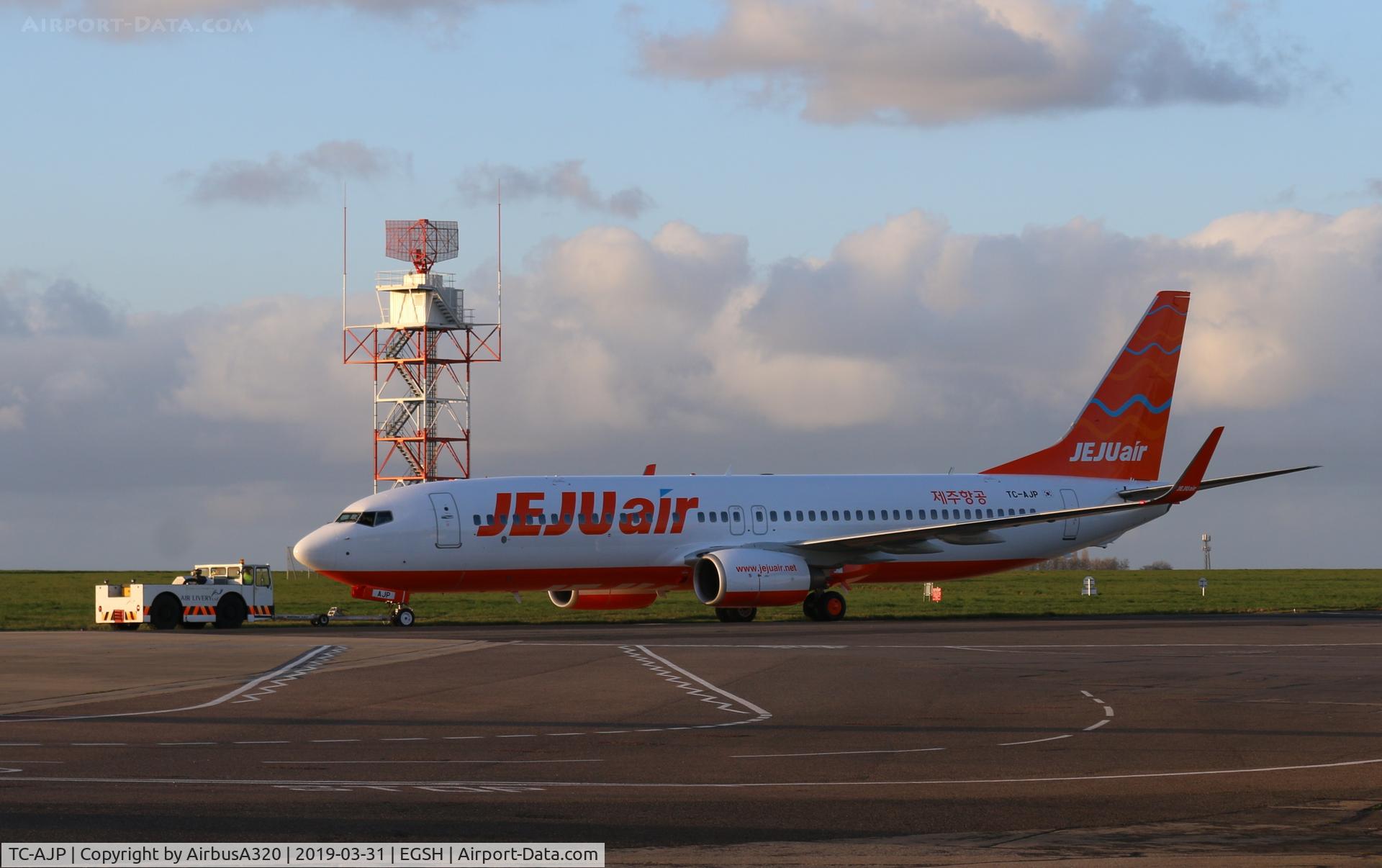 TC-AJP, 2011 Boeing 737-82R C/N 32735, Rolled out in JeJuAir livery at Norwich
