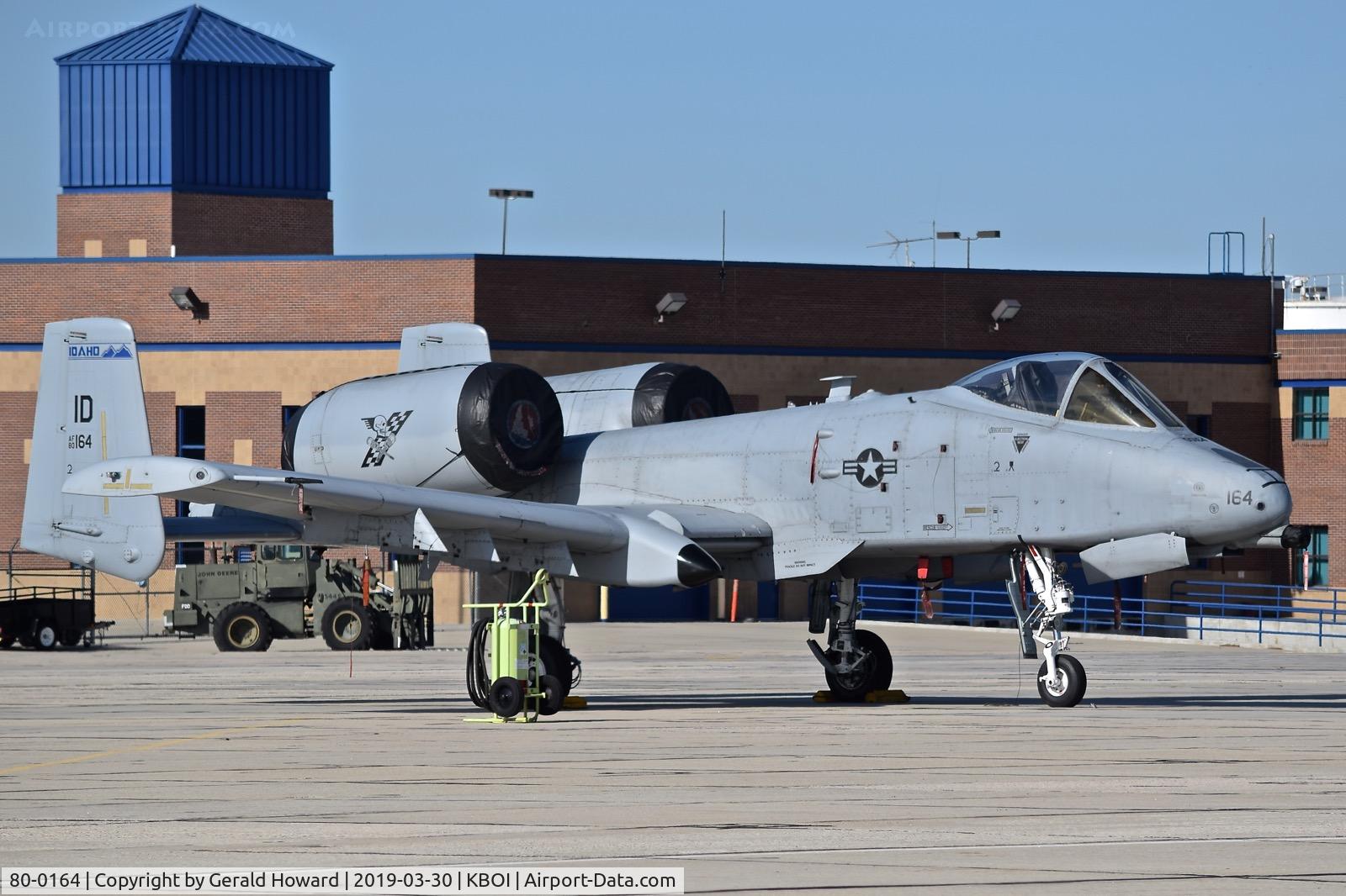 80-0164, 1980 Fairchild Republic OA-10A Thunderbolt II C/N A10-0515, Parked on the Idaho ANG ramp. 190th Fighter Sq., 124th Fighter Wing.