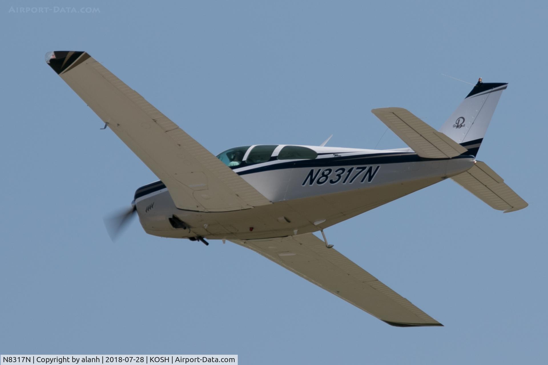 N8317N, 1968 Beech E33 Bonanza C/N CD-1153, Departing AirVenture 2018