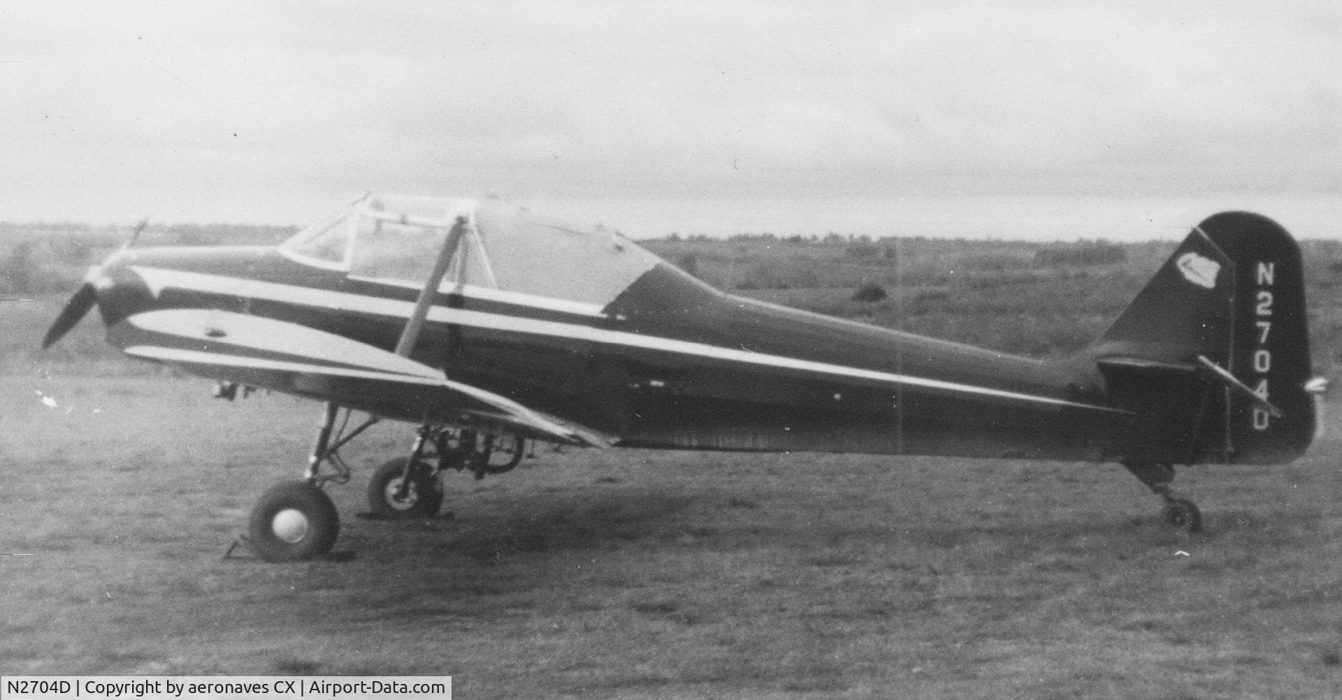 N2704D, Rawdon T1 C/N T1-24S, Ingresado al país en fecha 03 0ct. 1957, luego CX-AUQ-R.
foto Nery Mendiburu.