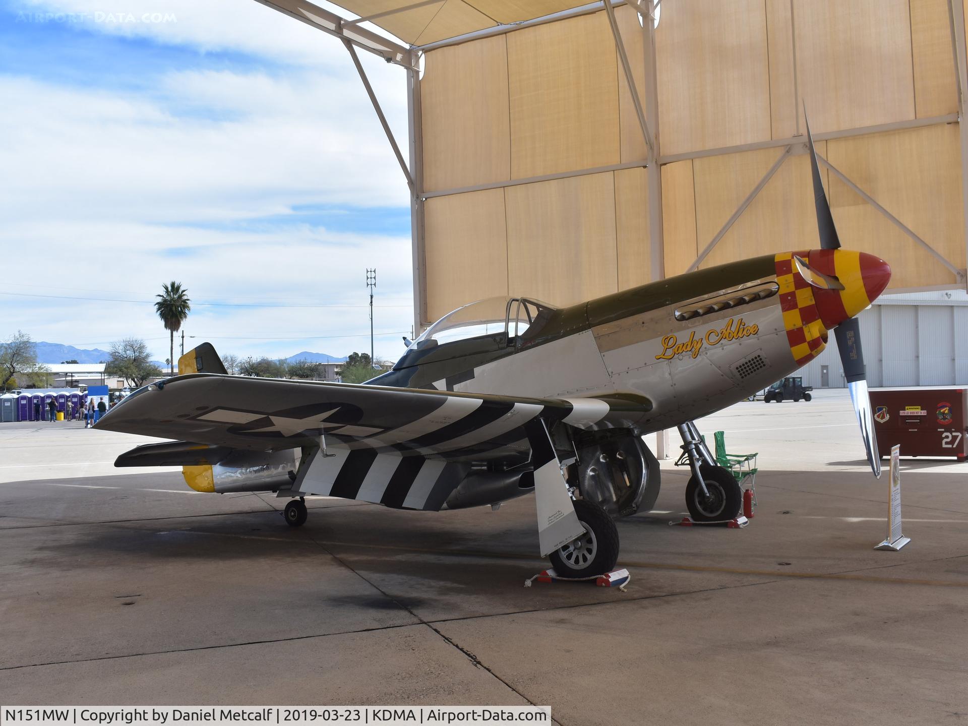 N151MW, 1945 North American P-51D Mustang C/N 124-48386, Seen at the Thunder & Lightning Over Arizona Air Show