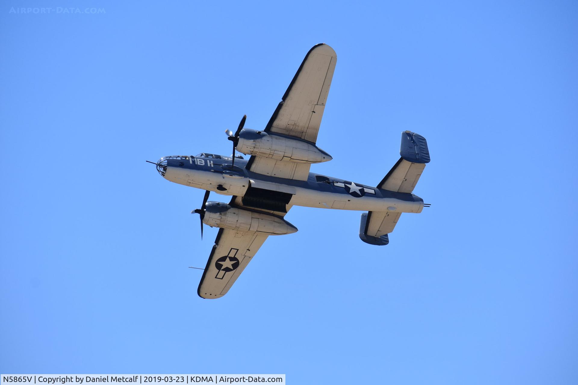 N5865V, 1945 North American B-25J Mitchell Mitchell C/N 108-34263, Seen at the Thunder & Lightning Over Arizona Air Show