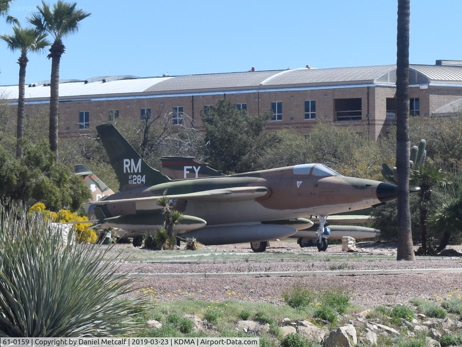 61-0159, 1961 Republic F-105D Thunderchief C/N D354, Seen in a park inside Davis-Monthan AFB