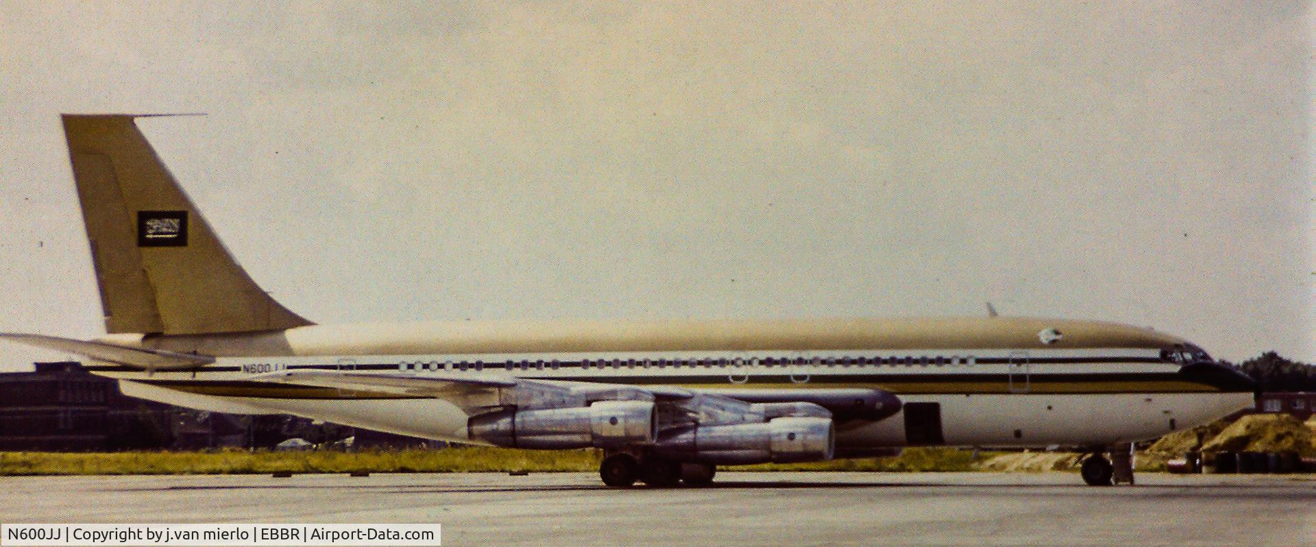 N600JJ, 1959 Boeing 707-138B C/N 17702, Brussels, Belgium awaiting Sabena maintenance'80s