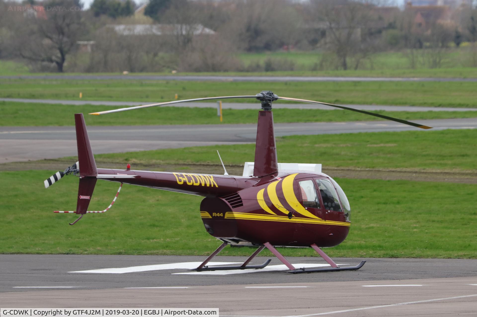 G-CDWK, 2006 Robinson R44 Raven II C/N 11116, G-CDWK at Staverton 20.3.19