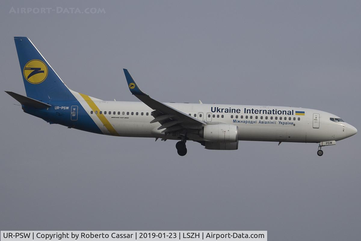 UR-PSW, 2017 Boeing 737-8KV C/N 41536, Zurich - Kloten