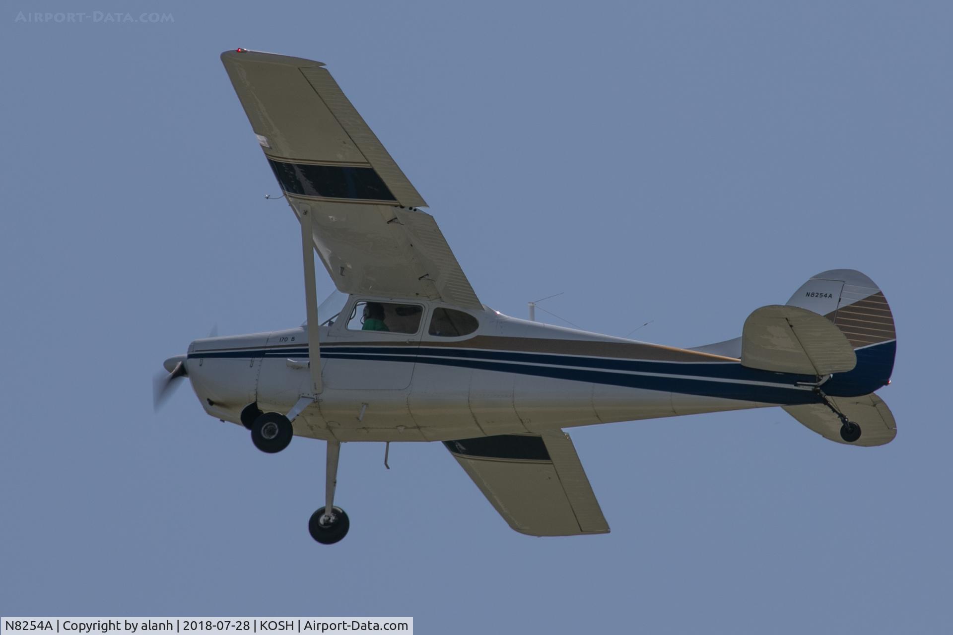 N8254A, 1952 Cessna 170B C/N 25106, Departing AirVenture 2018