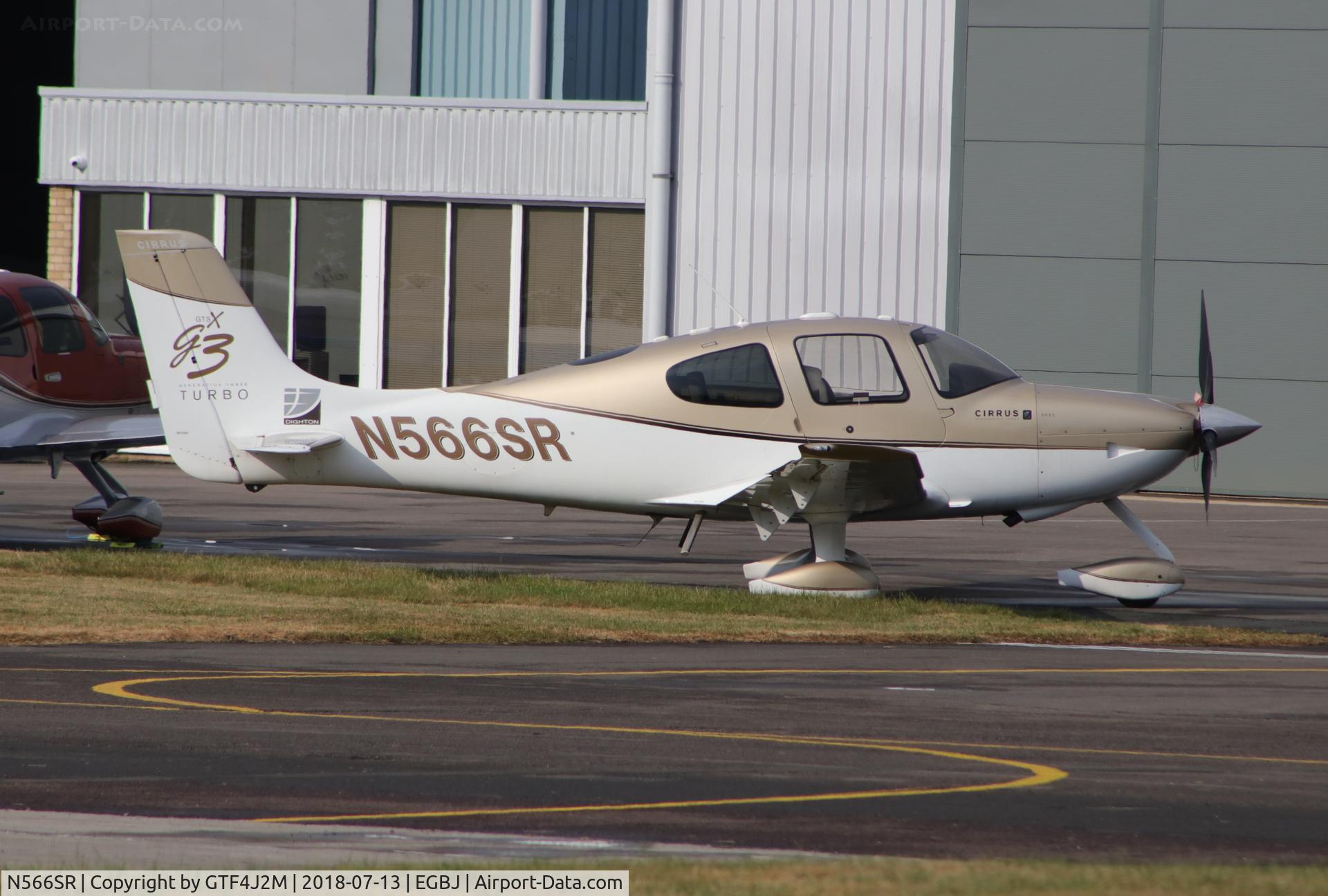 N566SR, 2007 Cirrus SR22 C/N 2864, N566SR at Staverton 13.7.18