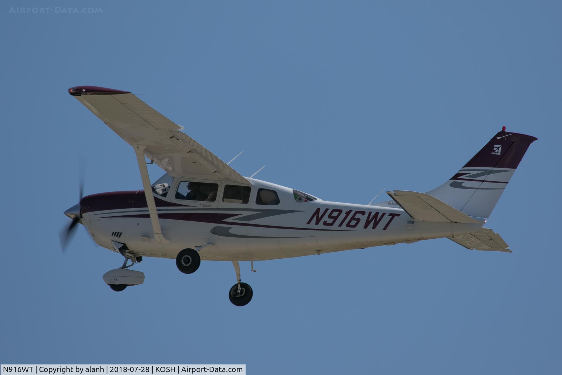 N916WT, 2007 Cessna T206H Turbo Stationair C/N T20608752, Departing AirVenture 2018