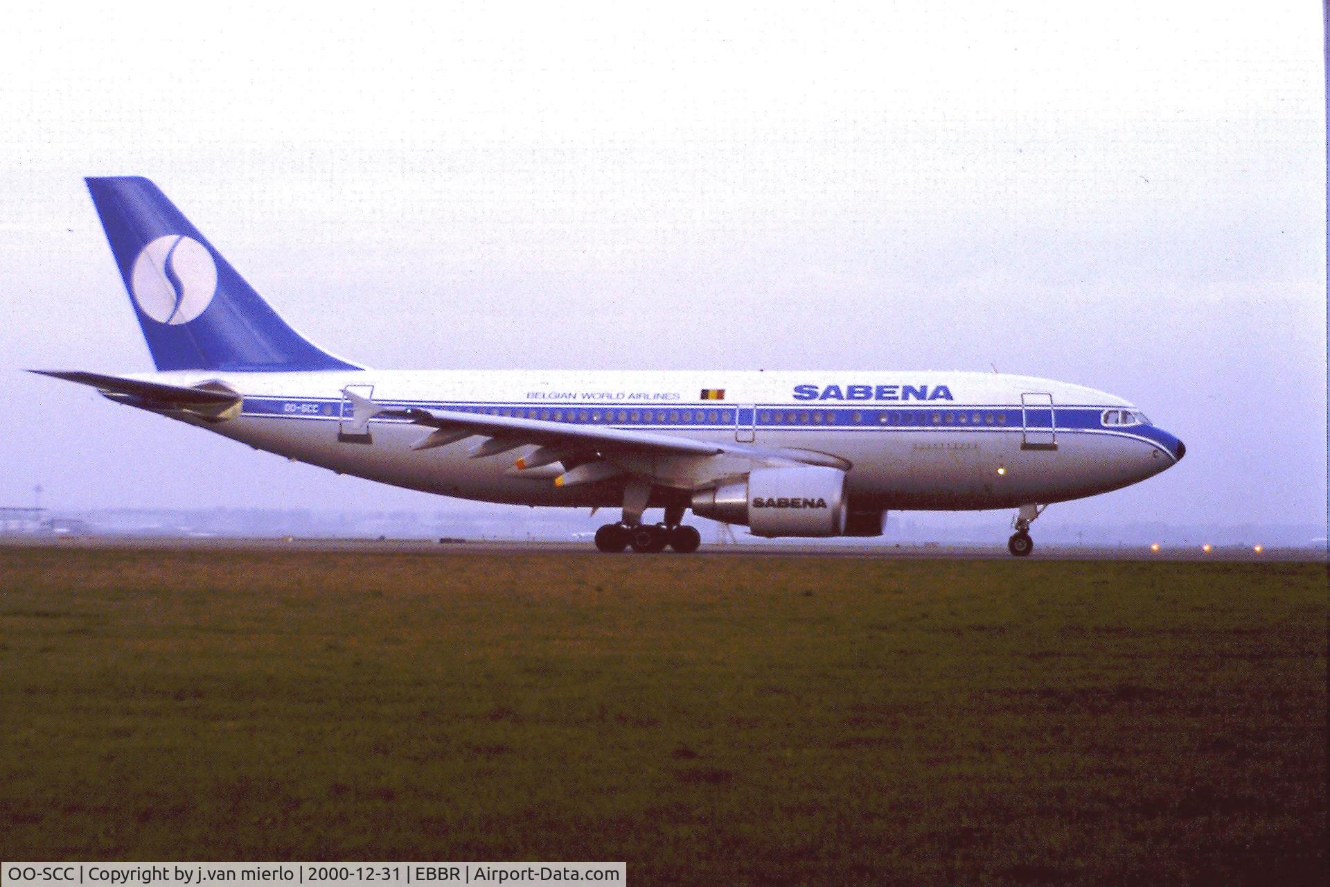 OO-SCC, 1986 Airbus A310-322 C/N 437, Awaiting T/O clearance 02 Brussels '80s