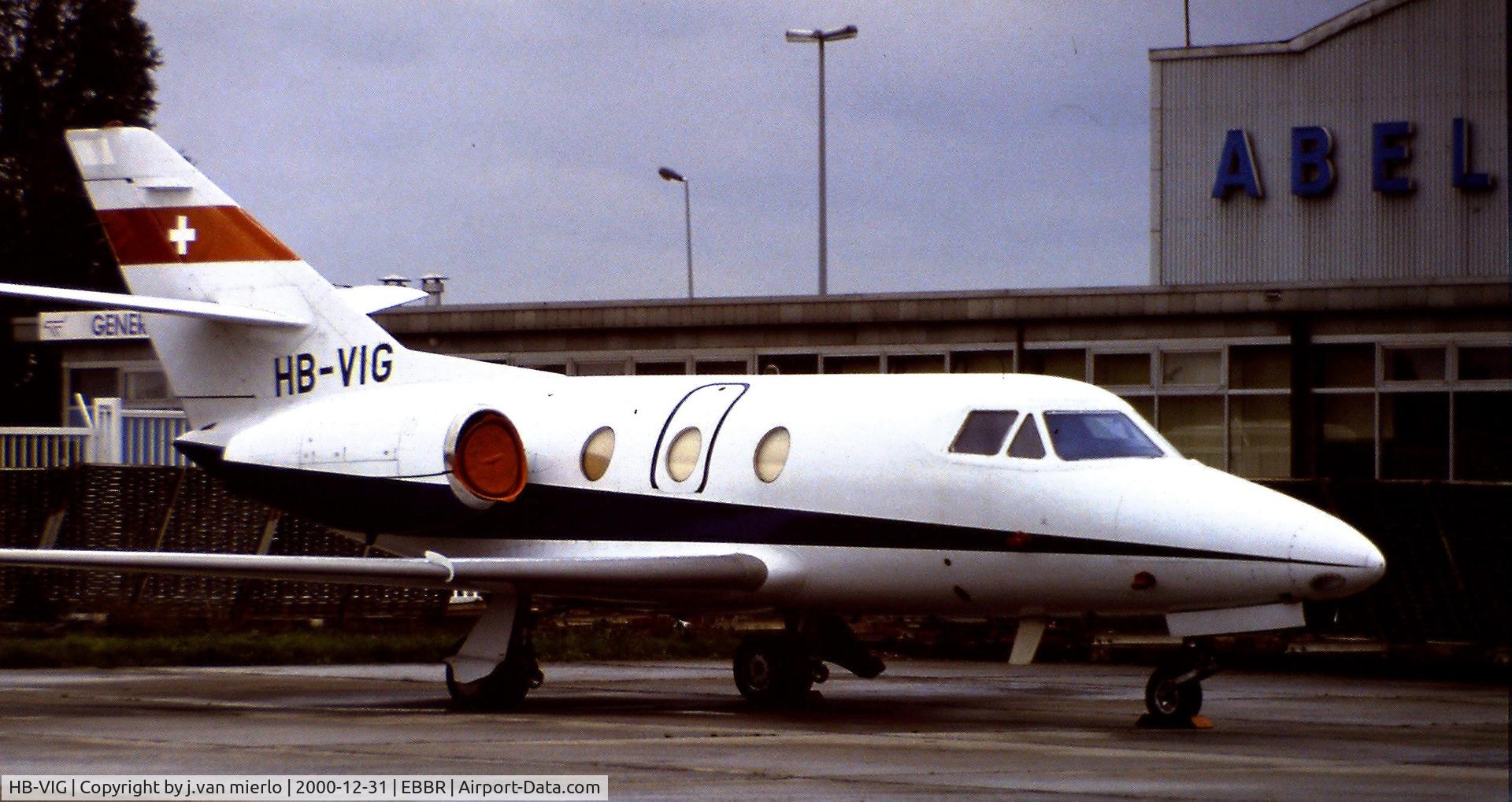 HB-VIG, 1977 Dassault Falcon 10 C/N 89, Brussels, G.A.T.'80s