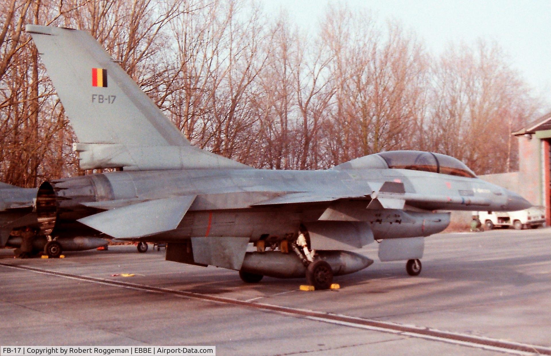 FB-17, 1983 SABCA F-16BM Fighting Falcon C/N 6J-17, F-16B.SPOTTERSDAY.1996-01.
