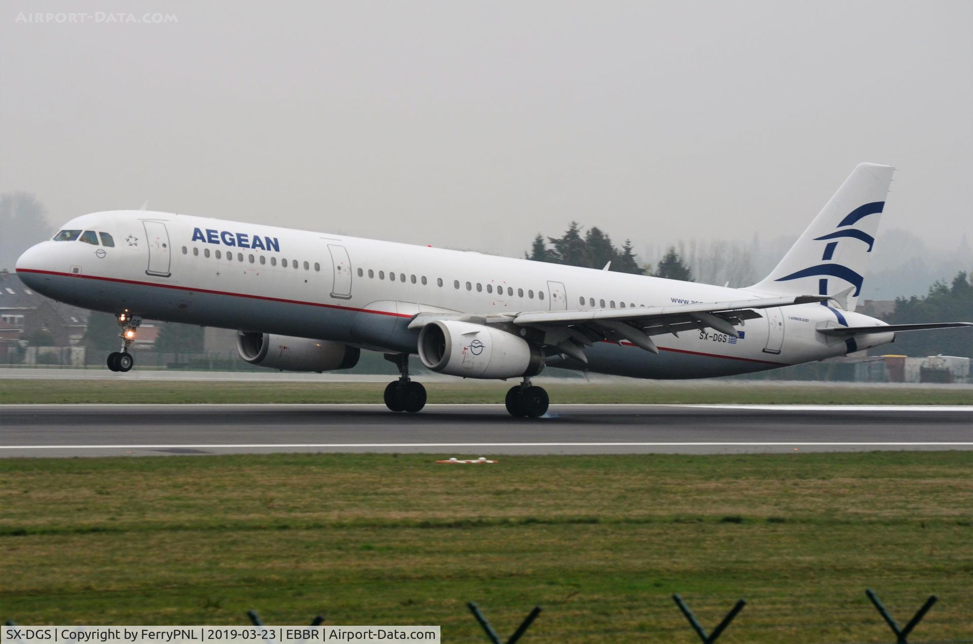 SX-DGS, 2001 Airbus A321-231 C/N 1428, Aegean A321 landing