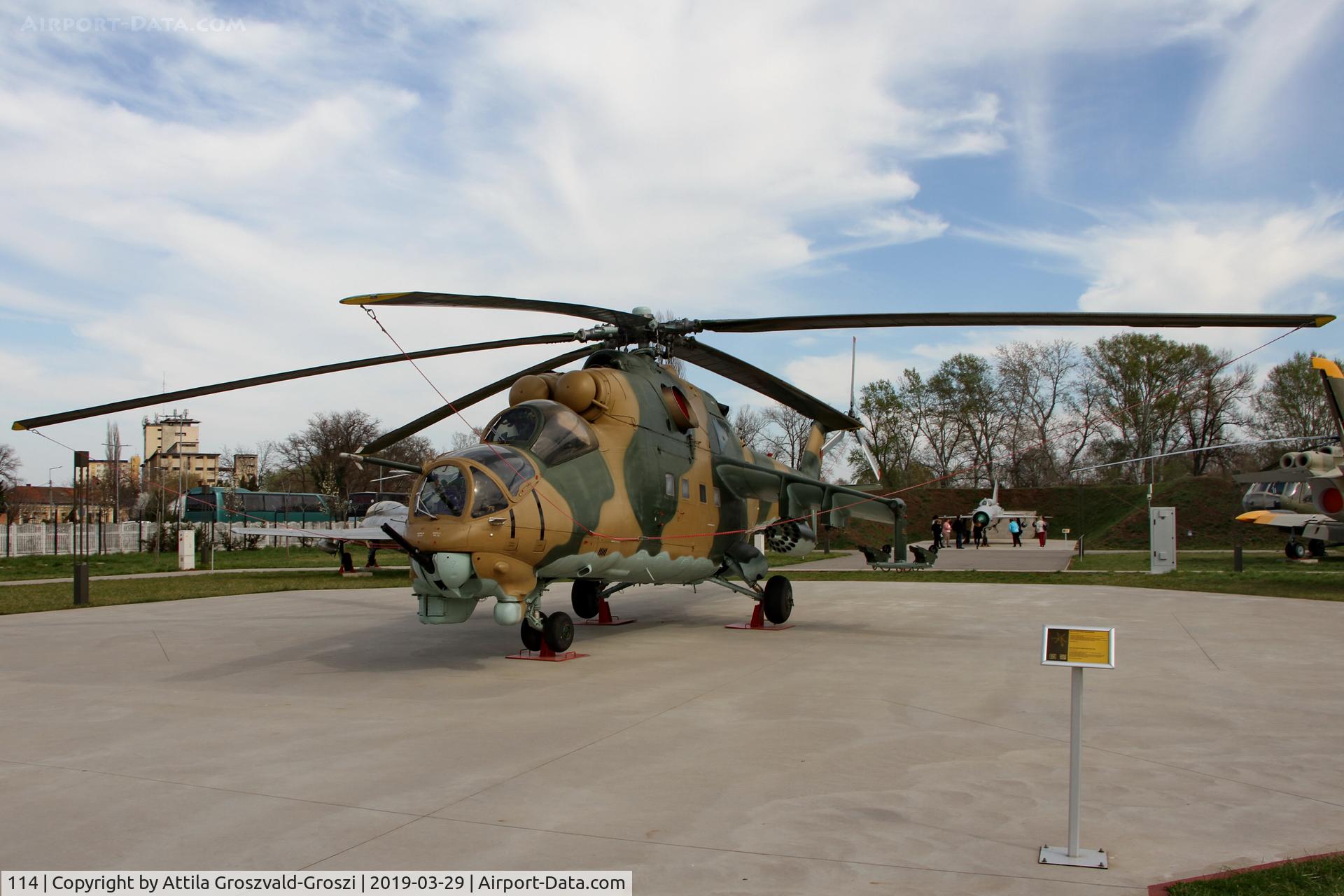 114, 1980 Mil Mi-24D Hind D C/N K20114, RepTár. Szolnok aviation history museum, Hungary