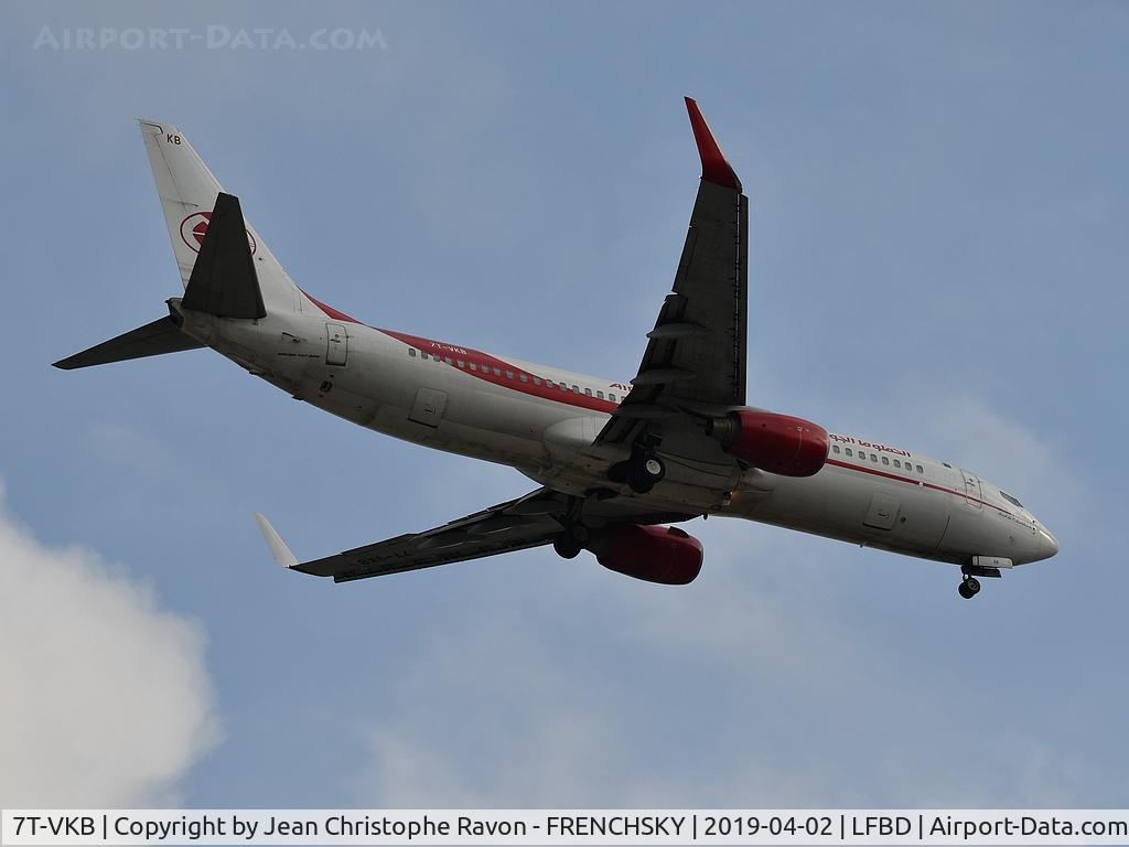 7T-VKB, 2005 Boeing 737-8D6 C/N 34165, AH1190 from Alger ALG landing runway 23