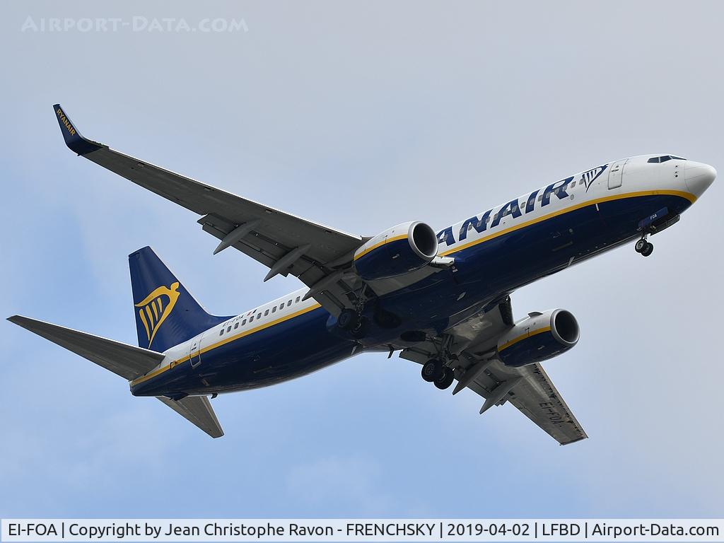 EI-FOA, 2015 Boeing 737-8AS C/N 44708, FR7338 from Seville SVQ landing runway 23