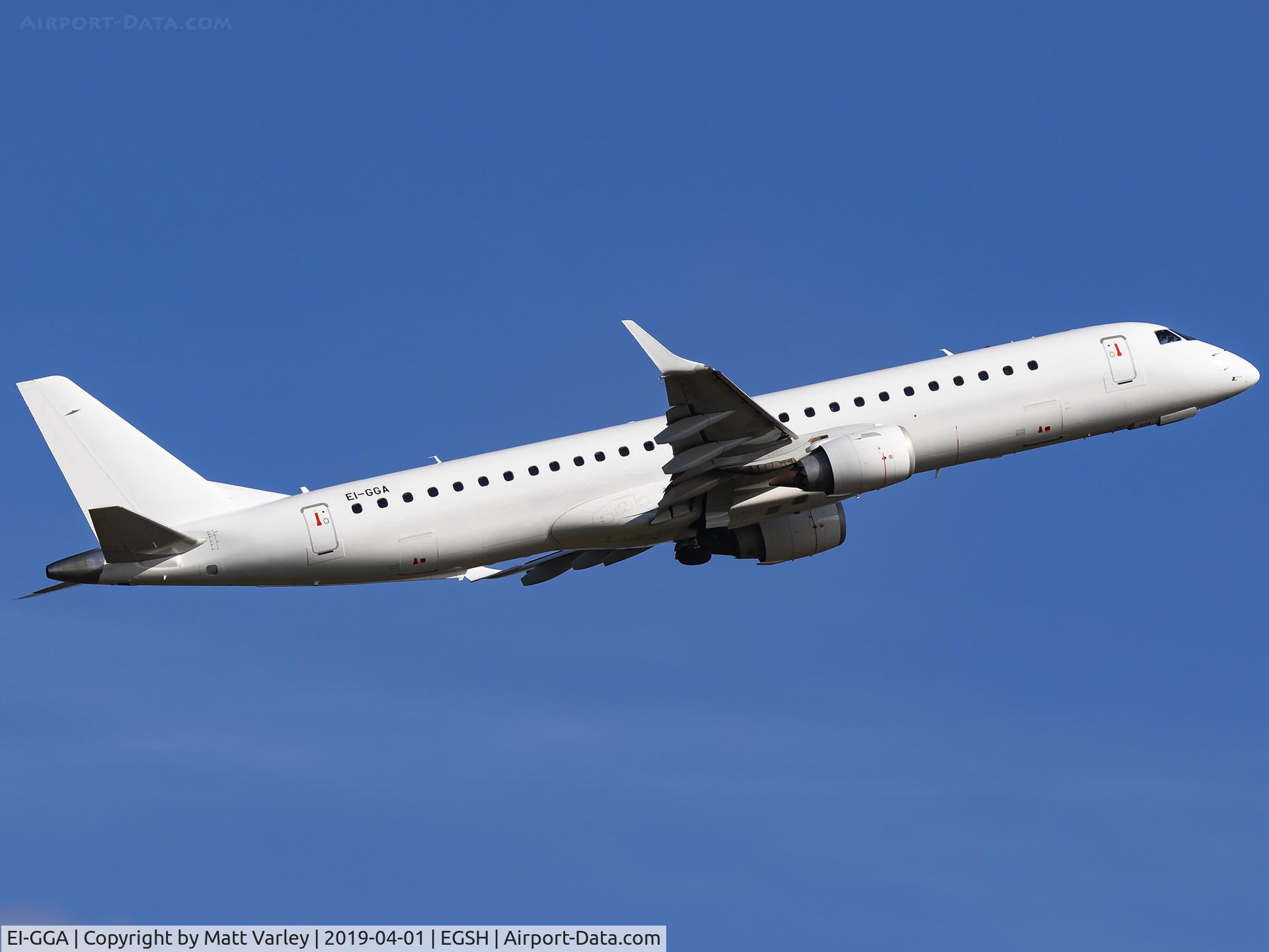 EI-GGA, 2008 Embraer ERJ 190-200LR C/N 19000184, Departing off RWY 09....