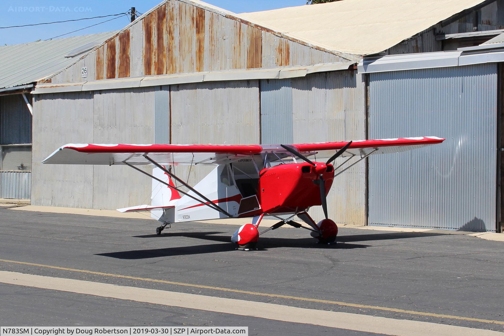 N783SM, Fisher Dakota Hawk C/N DH29, 2011 Fisher Dakota Hawk, Rotax 912UL 80 Hp, near it's hangar