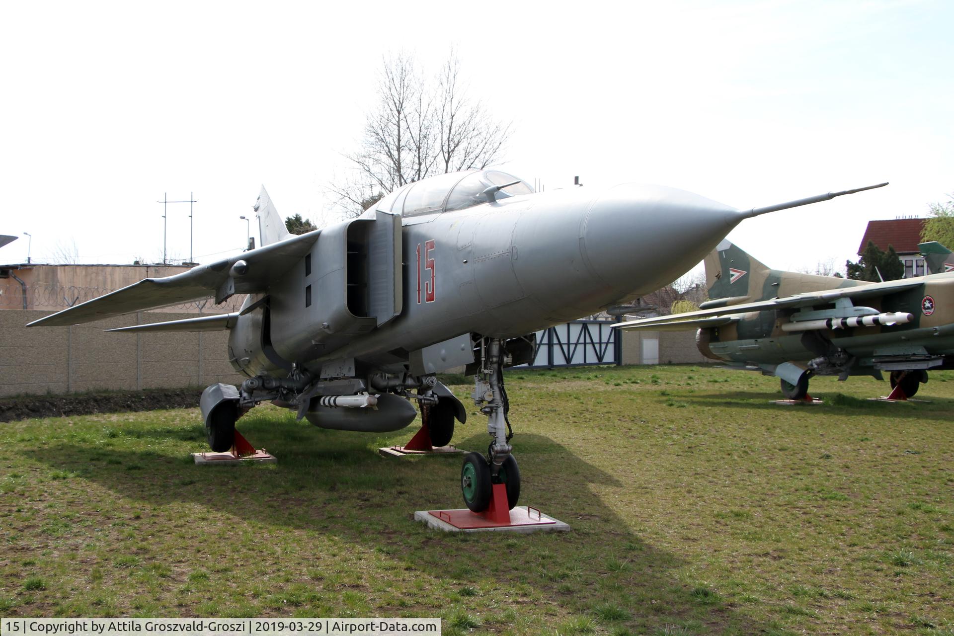 15, 1979 Mikoyan-Gurevich MiG-23UB C/N A1037926, RepTár. Szolnok aviation history museum, Hungary