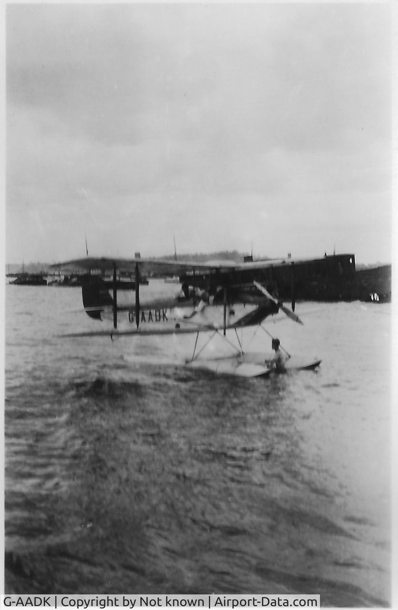 G-AADK, De Havilland DH60X MOTH SEAPLANE C/N 921, Found this photo in my Grandfathers possessions.