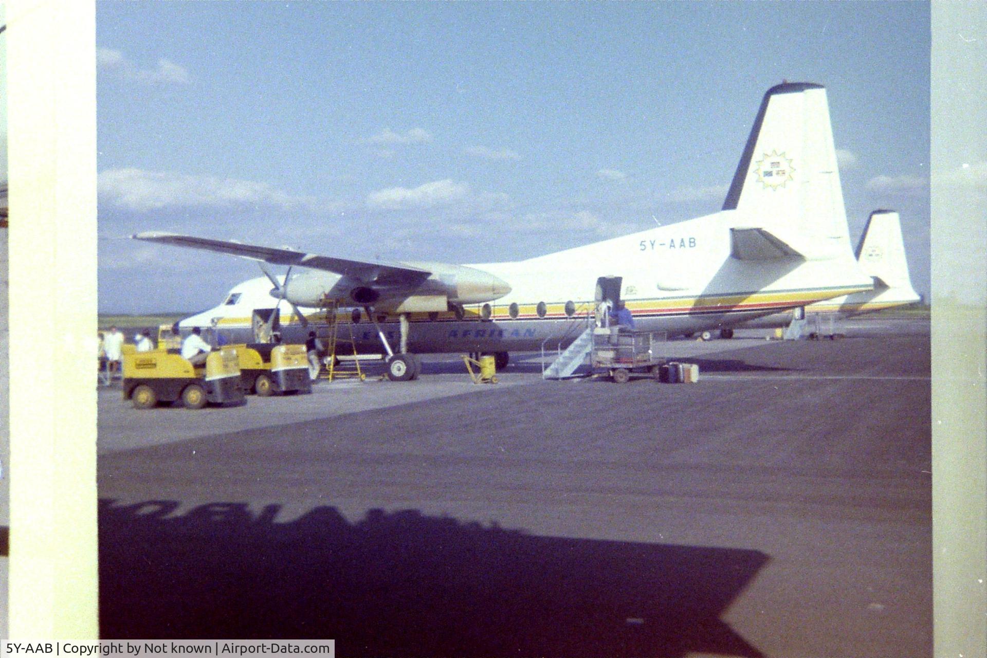 5Y-AAB, 1962 Fokker F-27-200 Friendship C/N 10211, Taken somewhere in East Africa