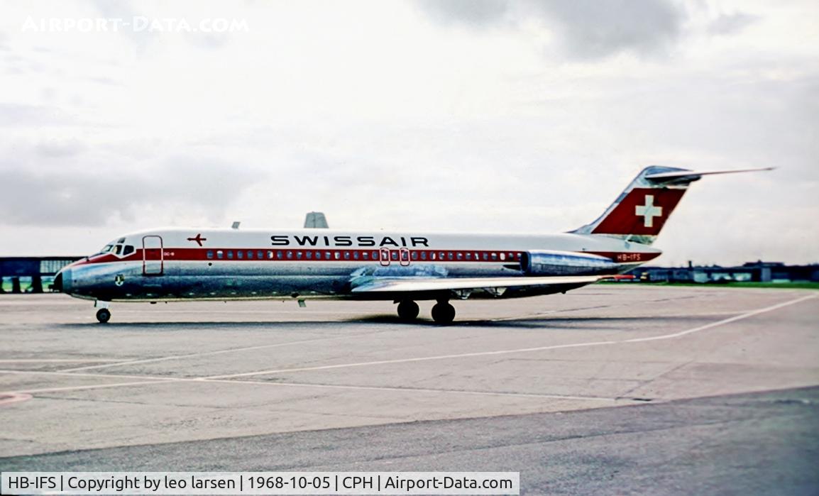 HB-IFS, 1967 Douglas DC-9-32 C/N 47113, Copenhagen 5.10.1968