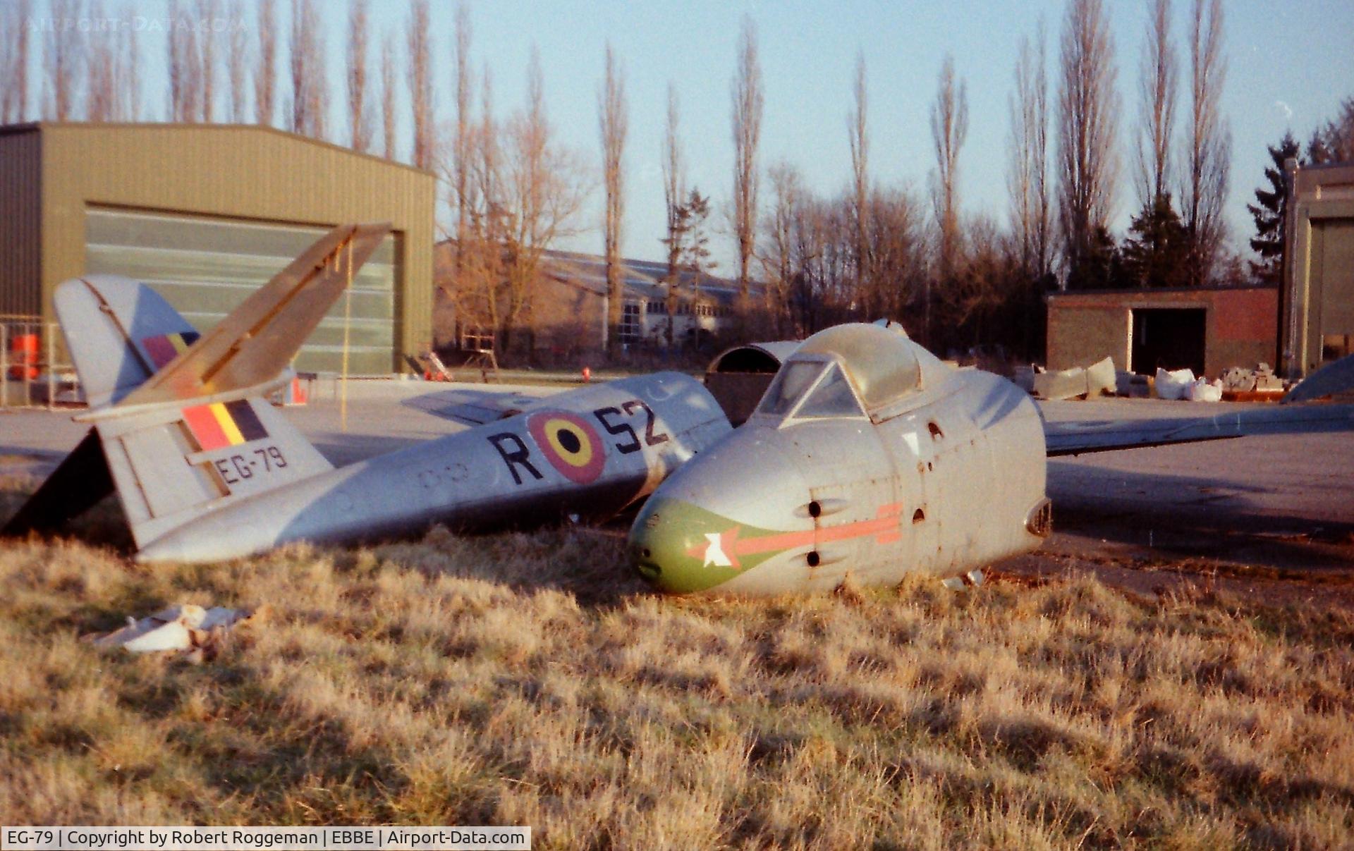 EG-79, Gloster Meteor F.8 C/N 0000, S2 R.Stored after closure EBST.1998-02.