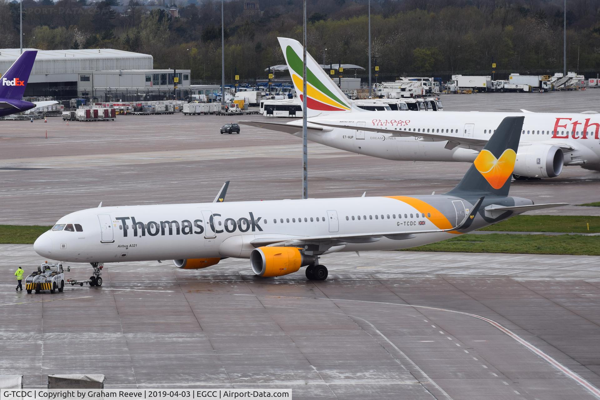 G-TCDC, 2013 Airbus A321-211 C/N 5872, Departing from Manchester.