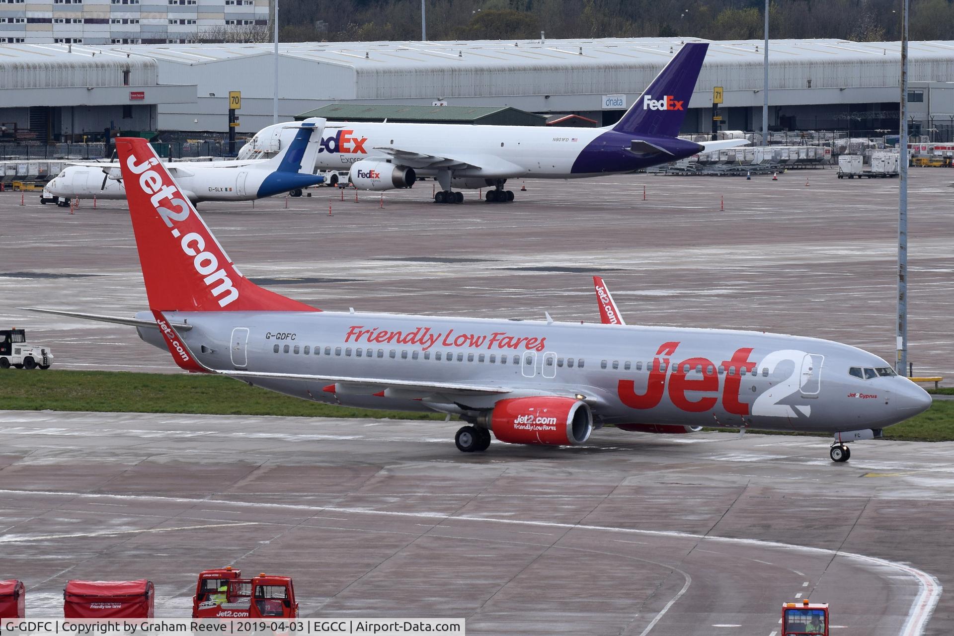 G-GDFC, 1998 Boeing 737-8K2 C/N 28375, Just landed at Manchester.