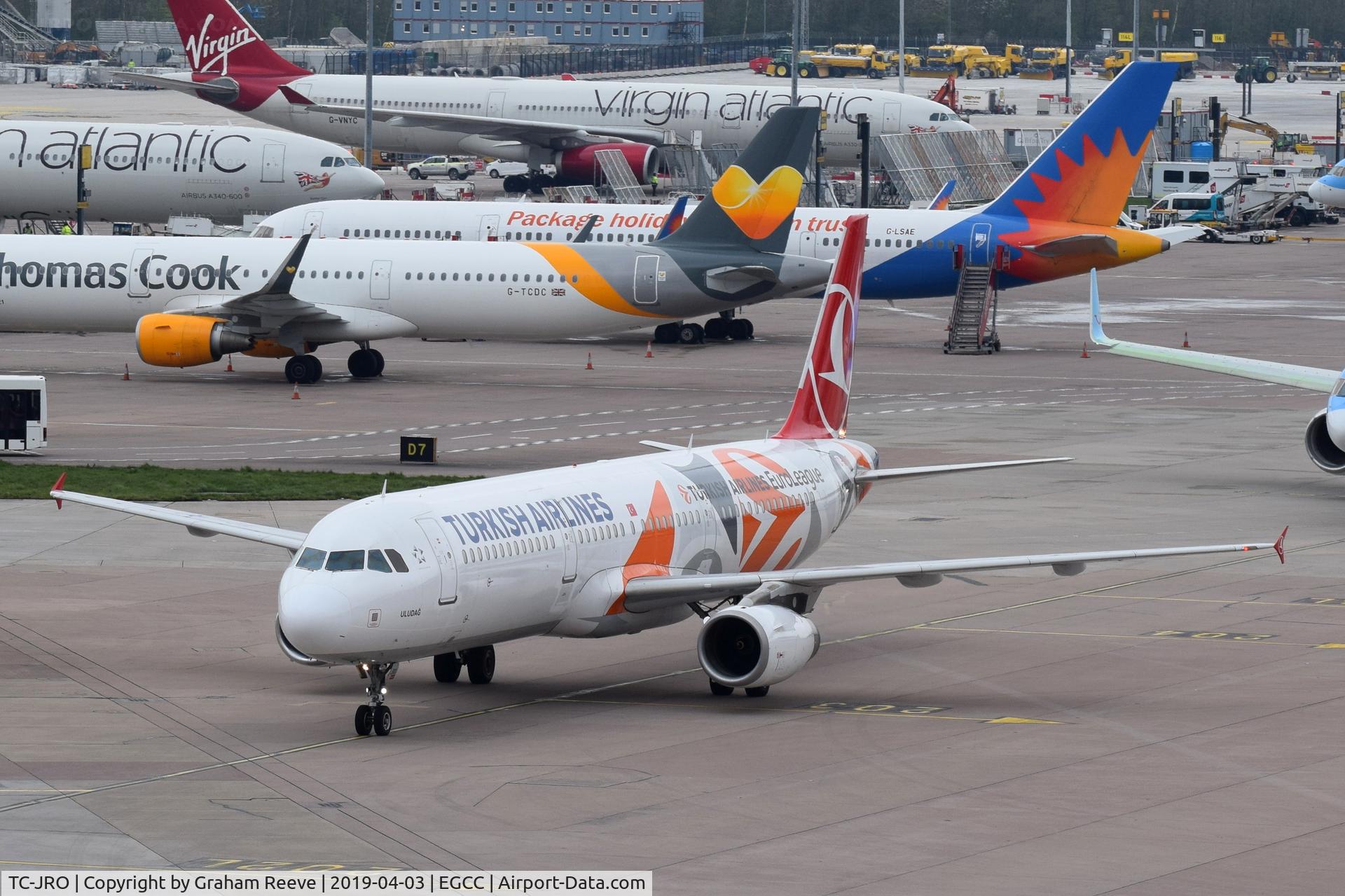 TC-JRO, 2011 Airbus A321-231 C/N 4682, Just landed at Manchester.