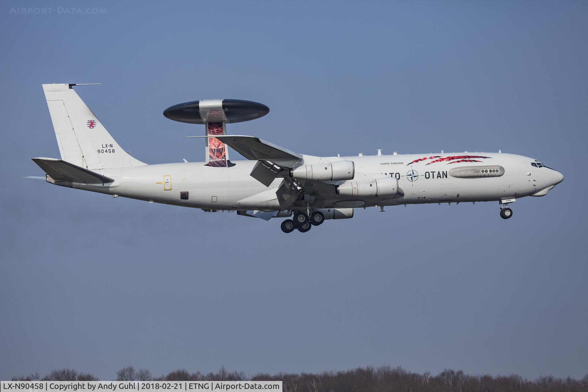 LX-N90458, Boeing E-3A Sentry C/N 22853, Tiger Awacs