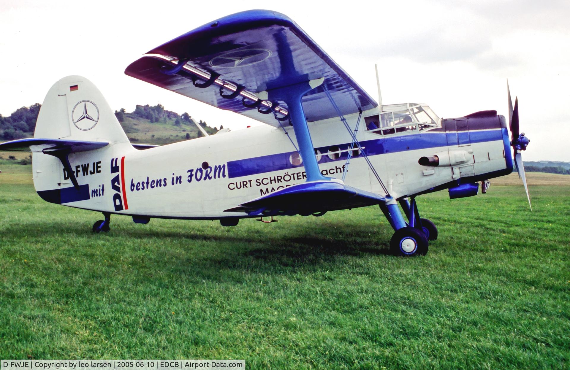 D-FWJE, 1970 Antonov An-2T C/N 1G108-69, Ballenstedt 10.6.2005