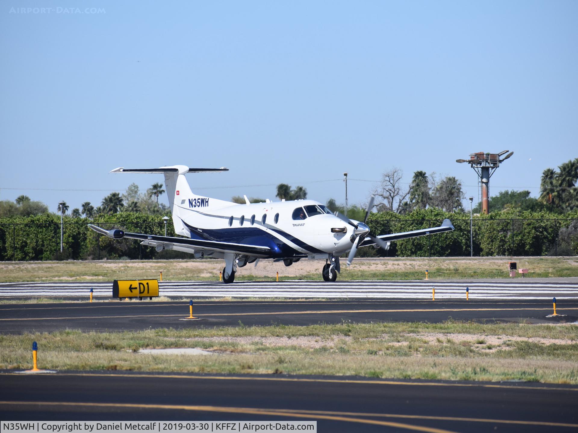 N35WH, 2015 Pilatus PC-12/47E C/N 1546, Seen at the 2019 Falcon Field Municipal Airport Open House