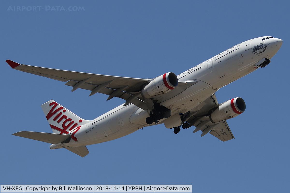 VH-XFG, 2013 Airbus A330-243 C/N 1407, away from 2 1