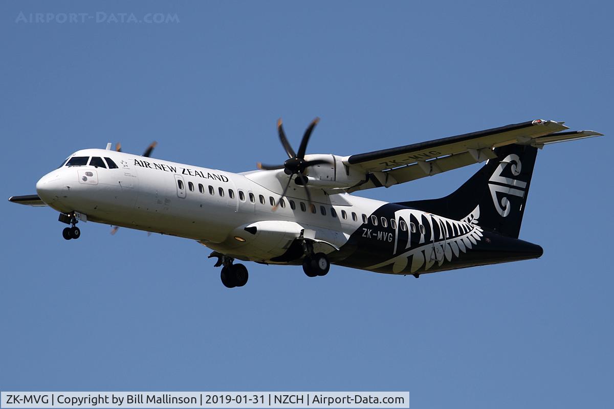 ZK-MVG, 2015 ATR 72-600 C/N 1264, finals to 02
