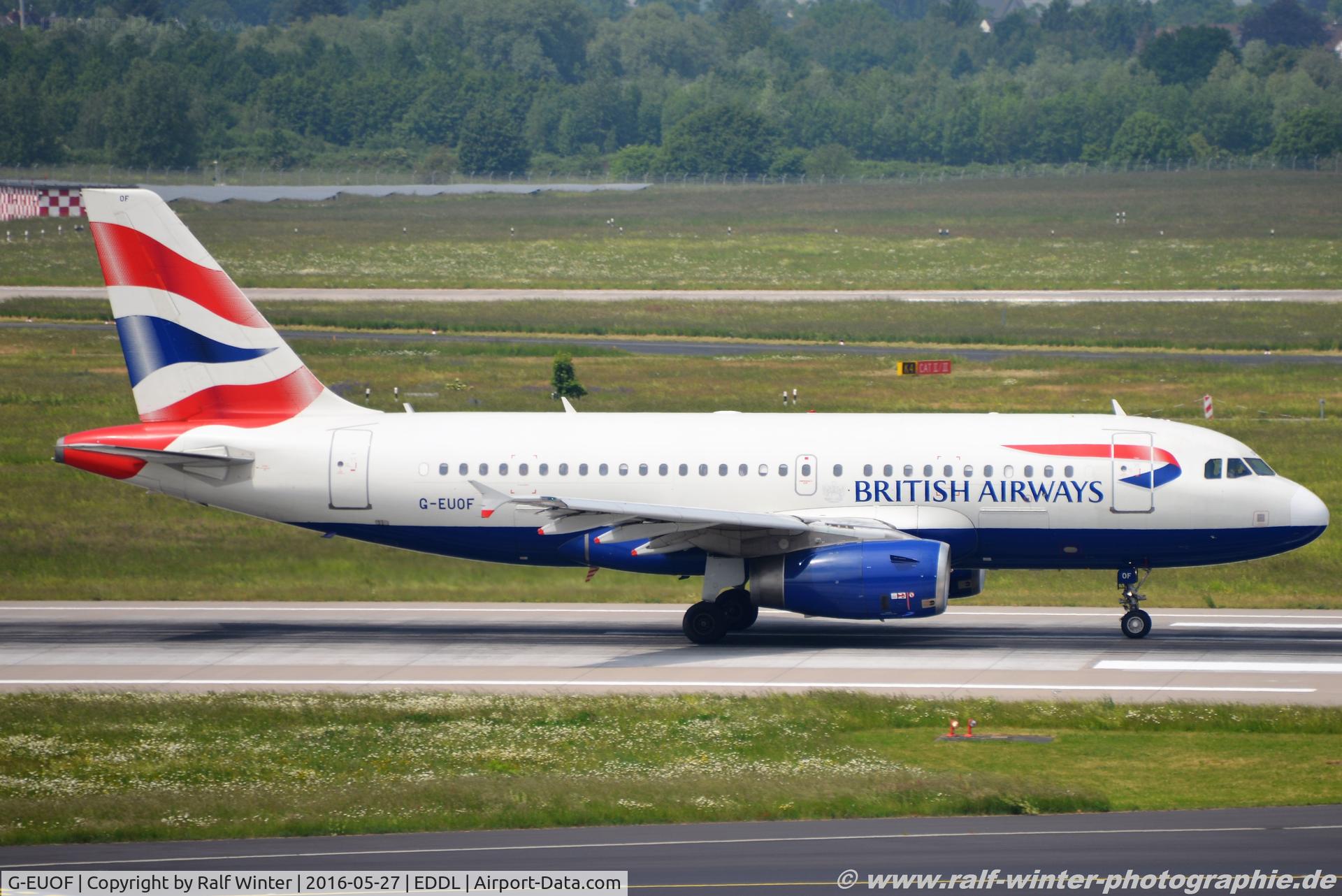 G-EUOF, 2001 Airbus A319-131 C/N 1590, Airbus A319-131 - BA BEA British Airways - 1590 - G-EUOF - 27.05.2016 - DUS