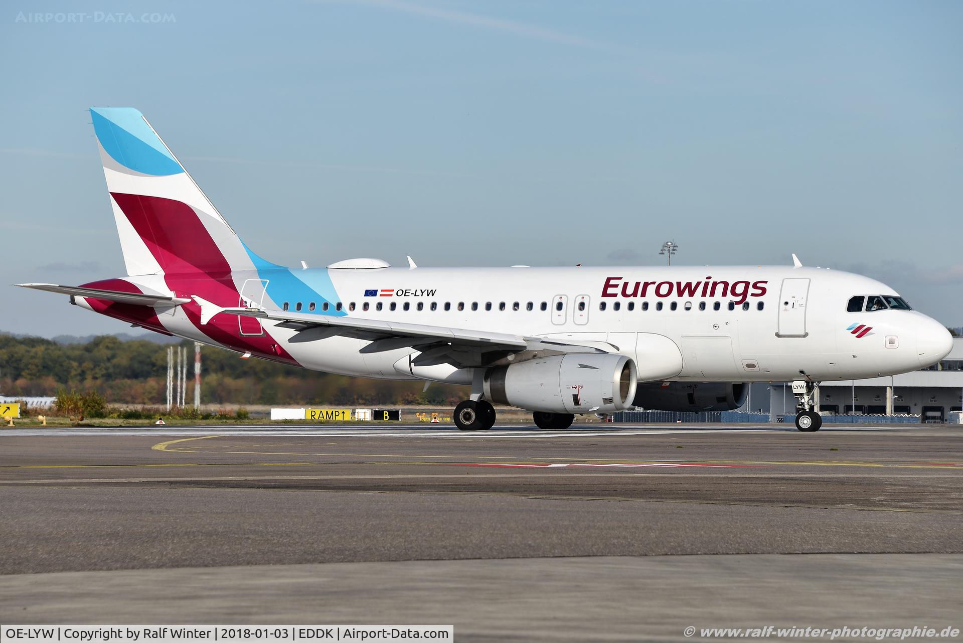 OE-LYW, 2012 Airbus A319-132 C/N 4998, Airbus A319-132 - EW EWG Eurowings Europe - 4998 - OE-LYW - 03.01.2018 - CGN