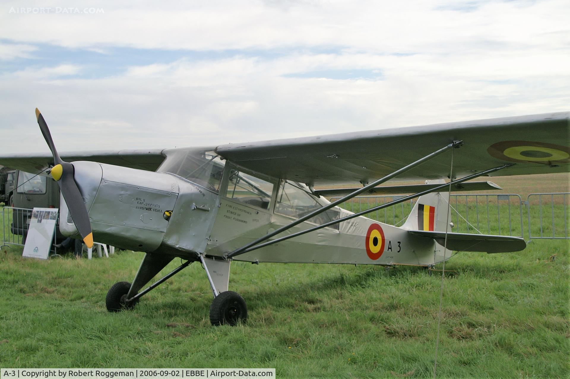A-3, Auster AOP.6 C/N 2818, DEFENCE DAY.Part of  BRUSSELS AIR MUSEUM.