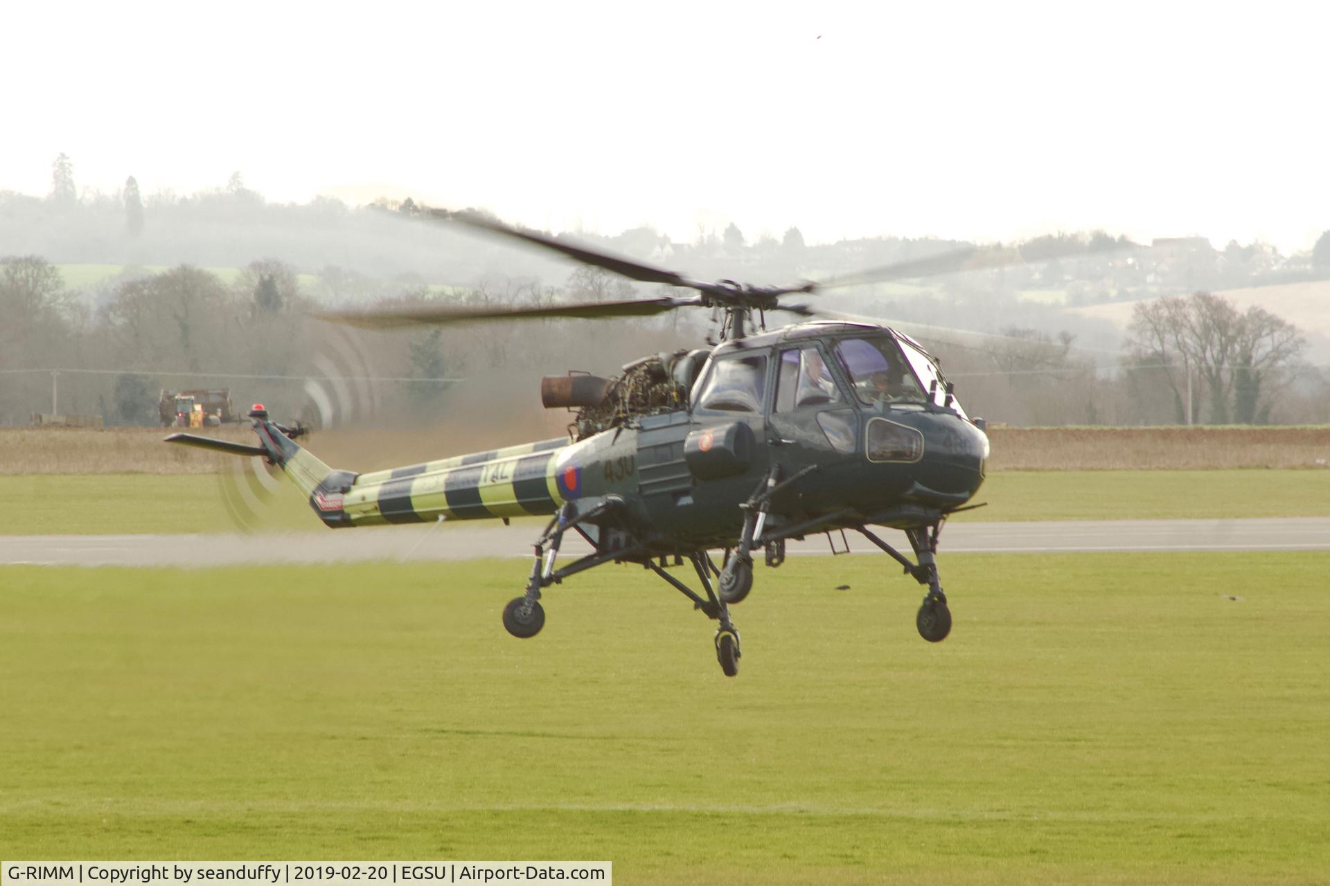 G-RIMM, 1966 Westland Wasp HAS.1 C/N F9605, Landing at Duxford.