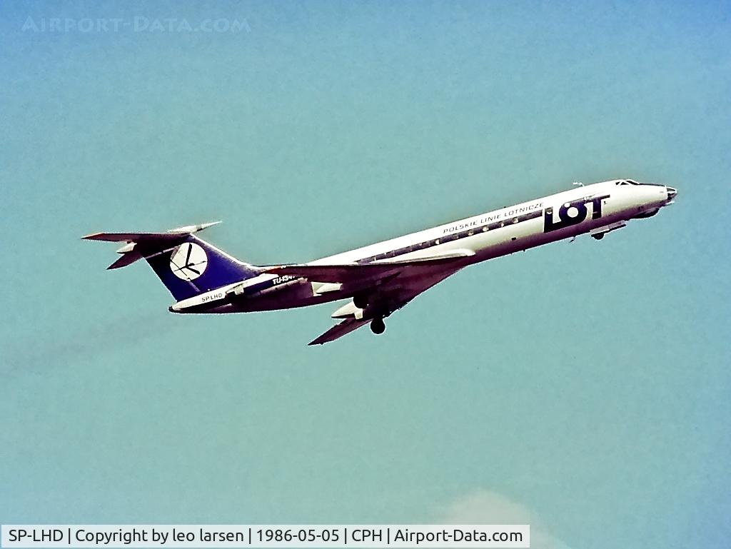 SP-LHD, 1976 Tupolev Tu-134A C/N 48400, Copenhagen 5.5.1986