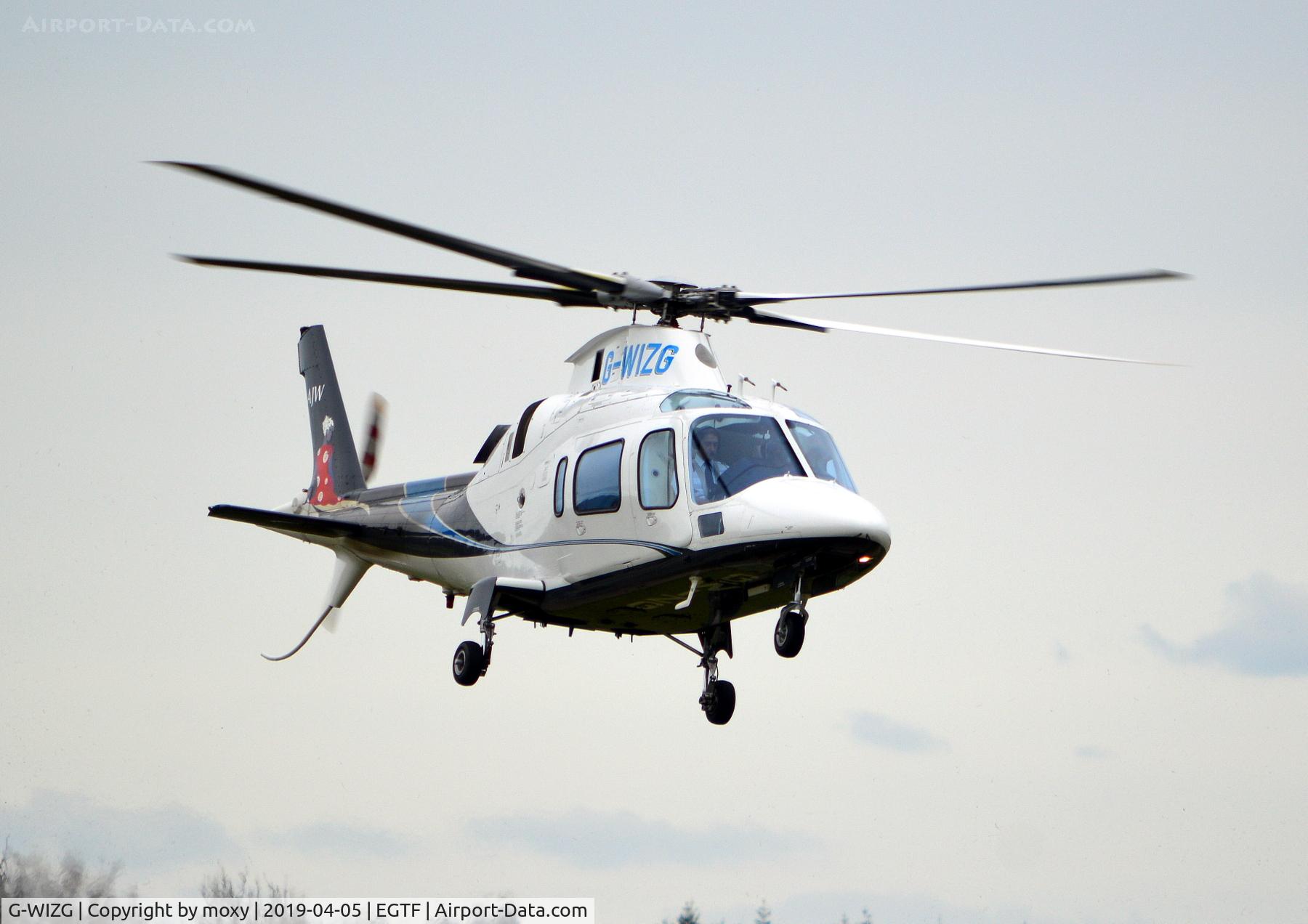 G-WIZG, 2001 AgustaWestland AW-109E Power C/N 11123, AgustaWestland AW-109E Power arriving Fairoaks.