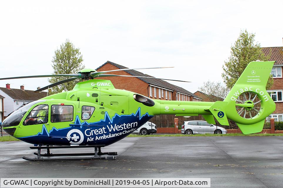 G-GWAC, 2008 Eurocopter EC-135T-2+ C/N 0746, On call in South Bristol