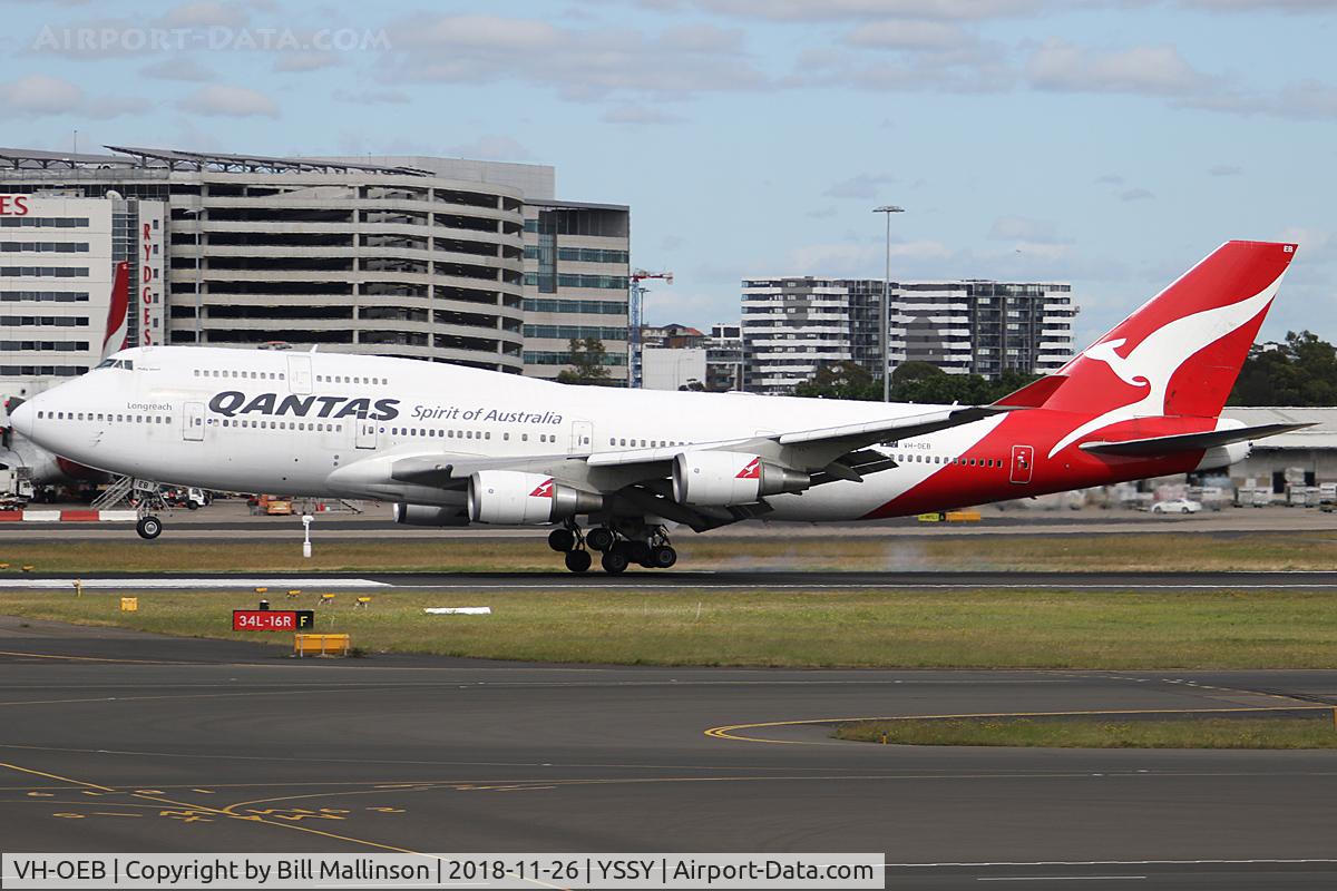 VH-OEB, 1993 Boeing 747-48E C/N 25778, ONTO 16R