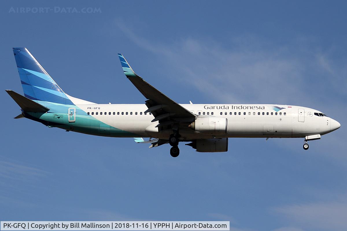 PK-GFQ, 2011 Boeing 737-81D C/N 39416, finals to two-one