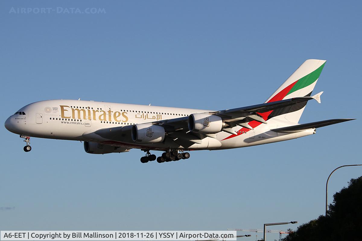 A6-EET, 2013 Airbus A380-861 C/N 142, from BKK
