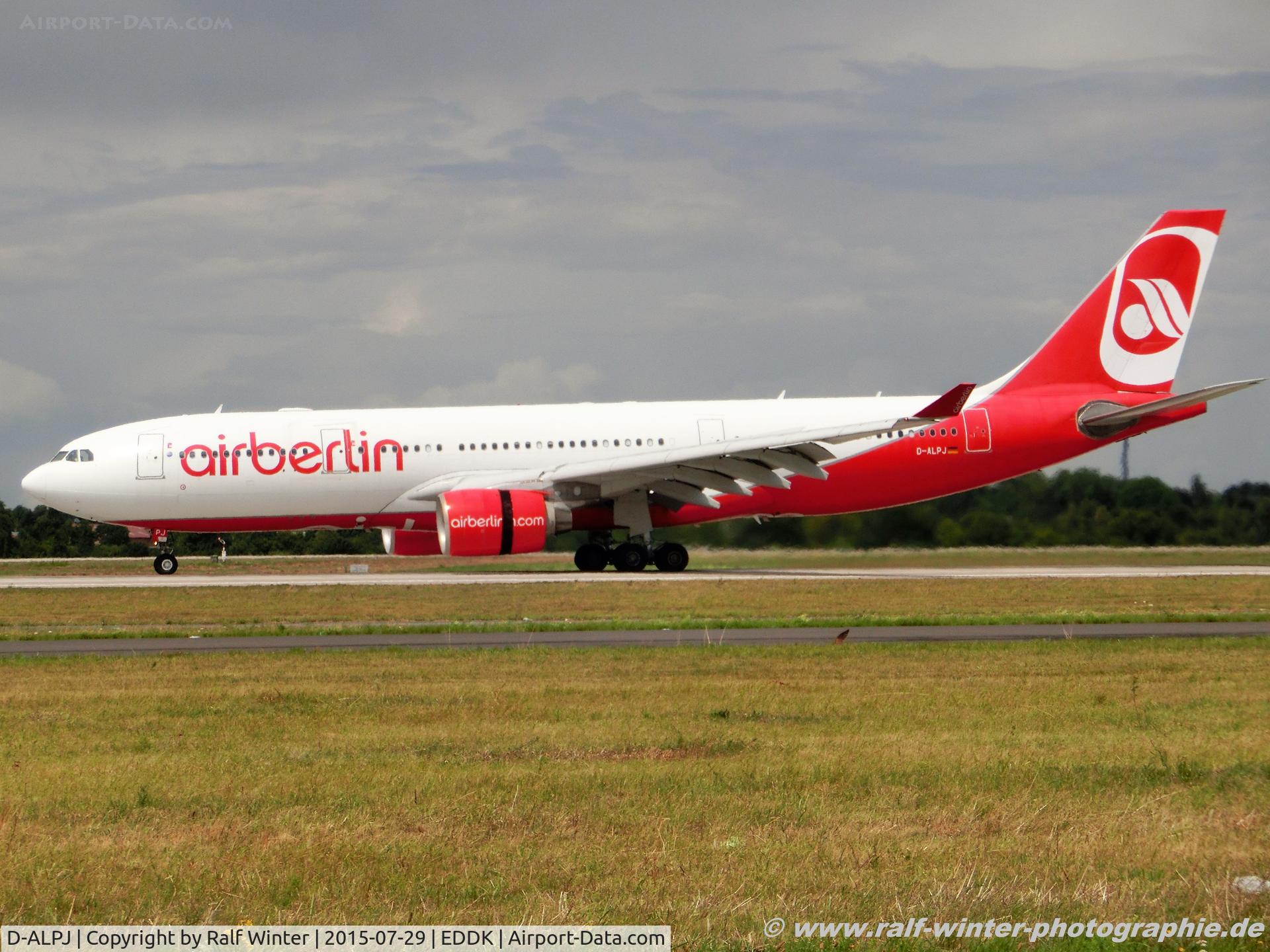 D-ALPJ, 2008 Airbus A330-223 C/N 0911, Airbus A330-223 - AB BER Air Berlin - 911 - D-ALPJ - 29.07.2015 - CGN