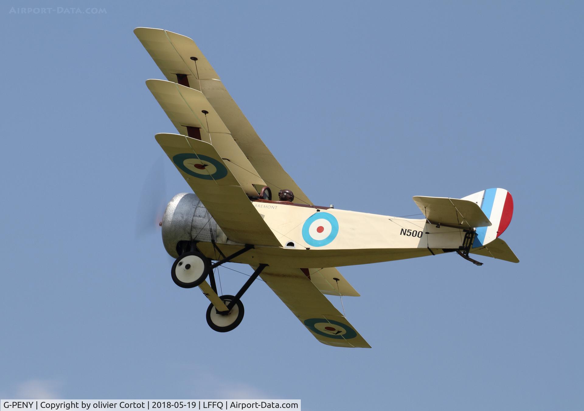 G-PENY, 1988 Sopwith Triplane Replica C/N PFA 021-10035, Ferte alais airshow