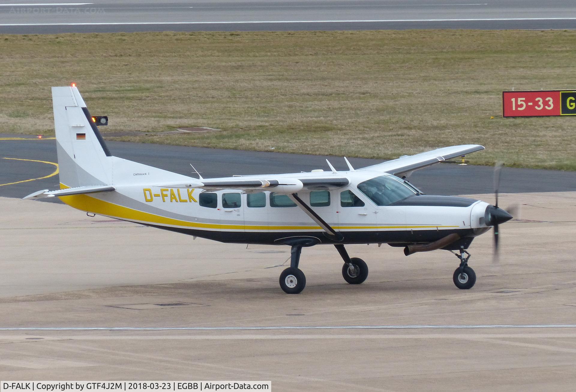 D-FALK, 1985 Cessna 208 Caravan 1 C/N 208-00023, D-FALK at Birmingham 23.3.18
