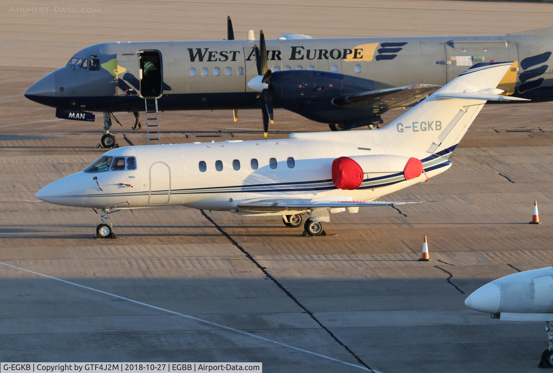 G-EGKB, 1985 British Aerospace BAe.125-800B C/N 258021, G-EGKB at Birmingham 27.10.18